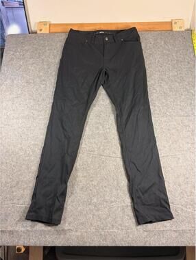 prAna Men's Stretch Zion Pants Dark Gray Slim Tapered Size 34x34